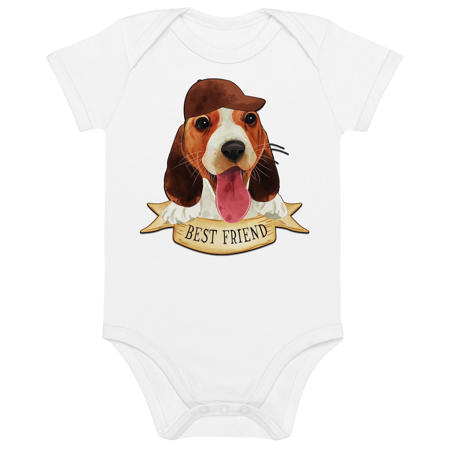 Cute Beagle Dog Bodysuit, No. 0279