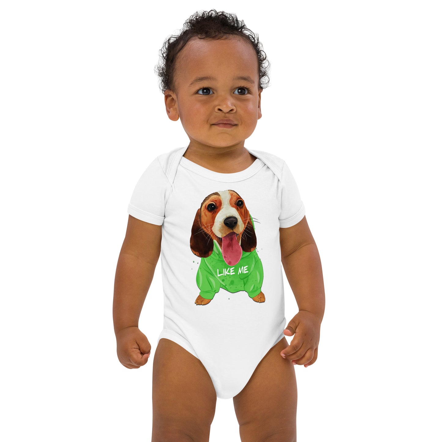 Cute Beagle Puppy Dog Bodysuit, No. 0280