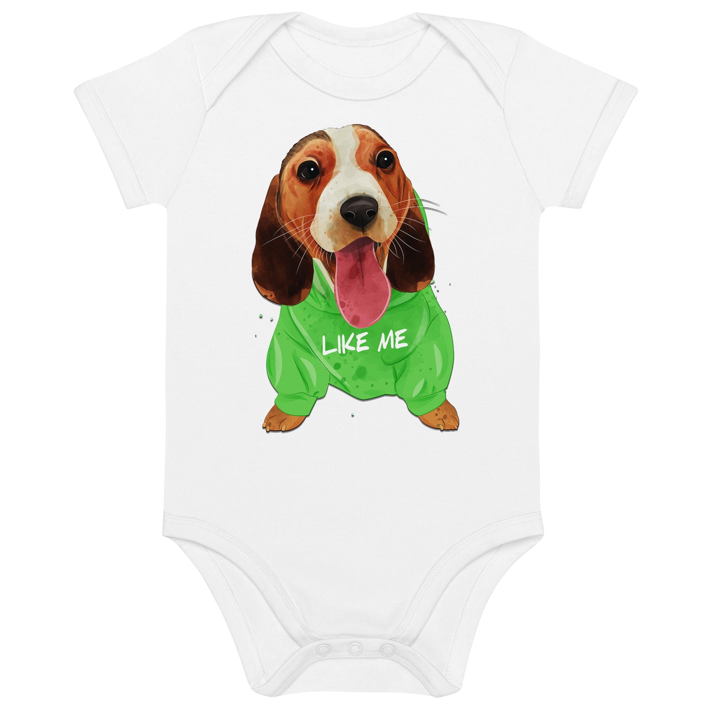 Cute Beagle Puppy Dog Bodysuit, No. 0280