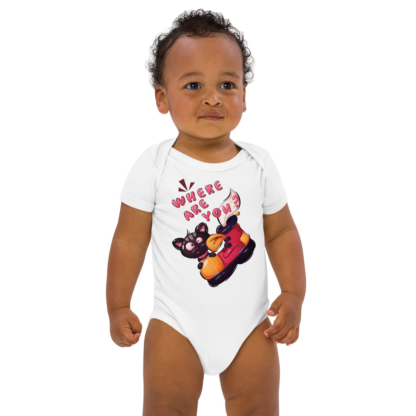 Funny Kitty Cat Playing Bodysuit, No. 0424