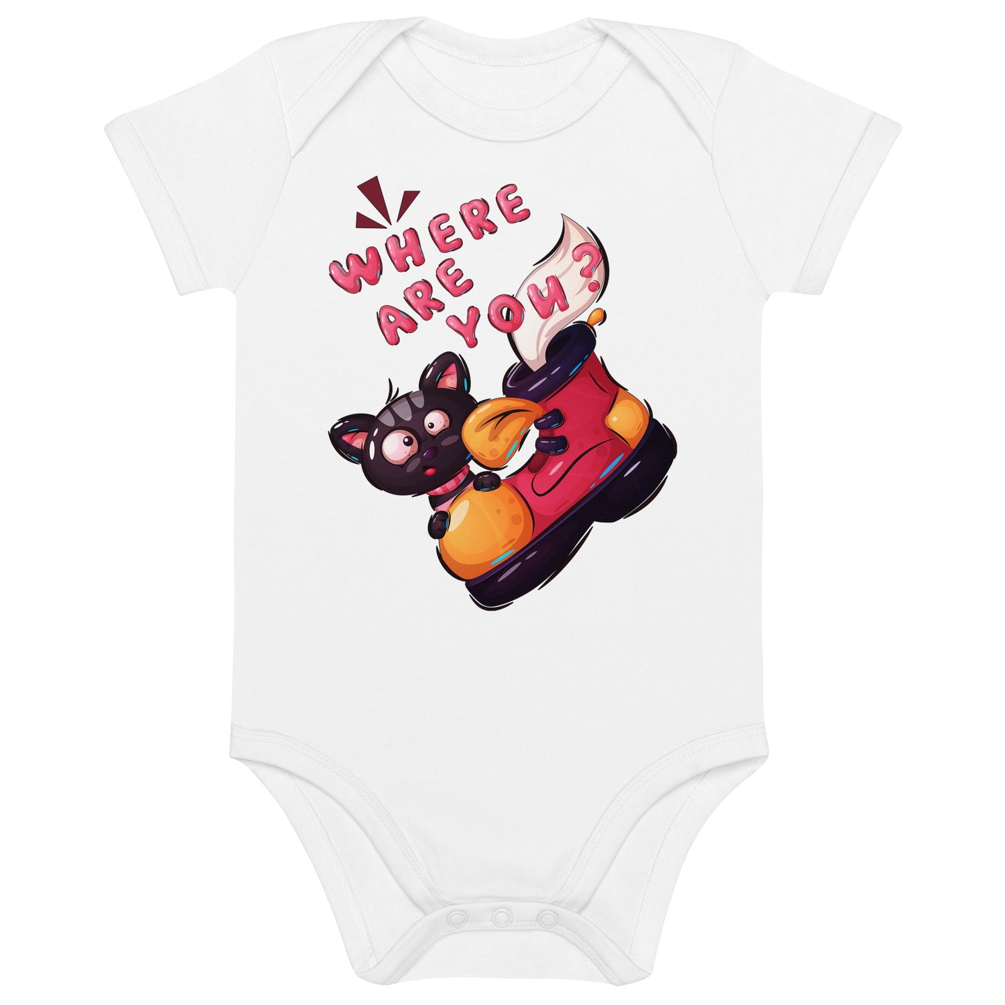 Funny Kitty Cat Playing Bodysuit, No. 0424