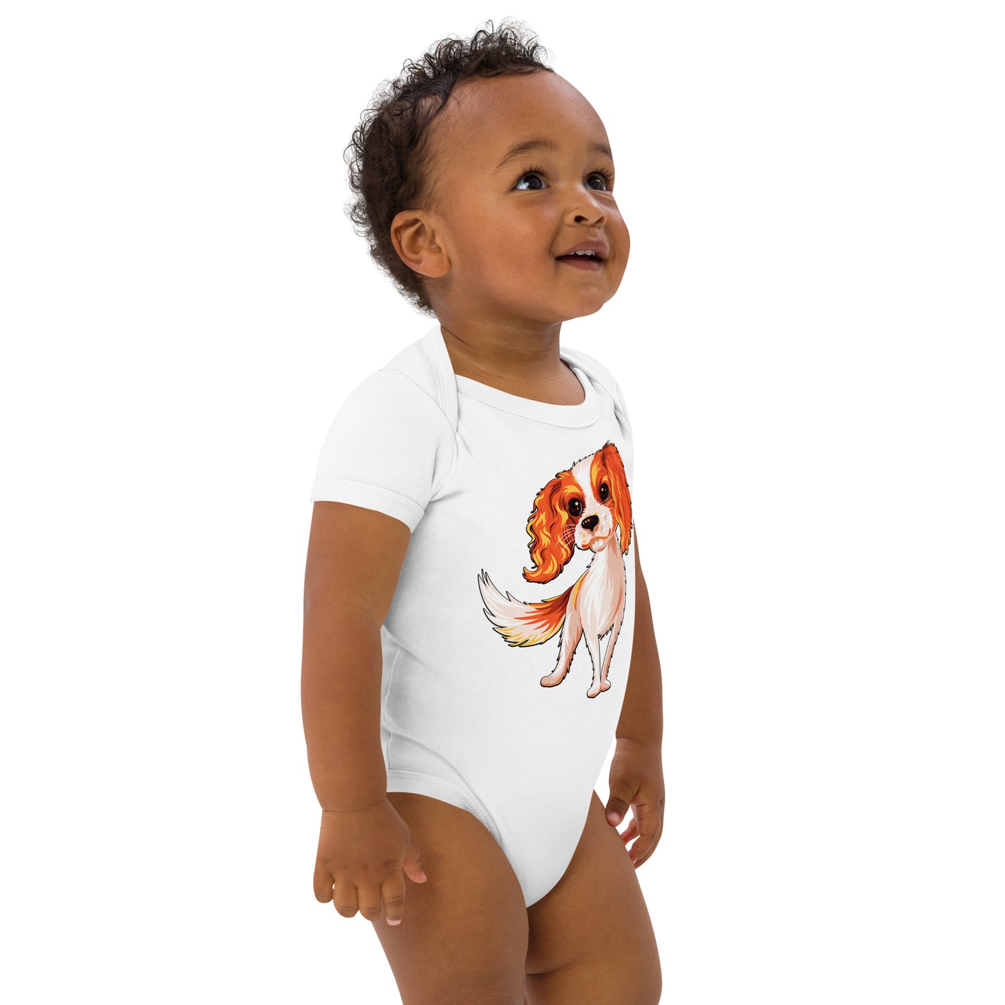 Cute Cavalier King Charles Spaniel Dog Bodysuit, No. 0179