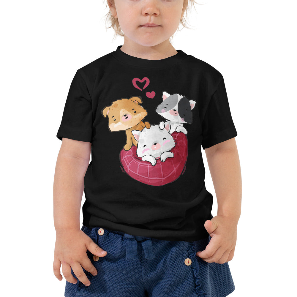 Cute Kitten Cats Playing, T-shirts, No. 0307