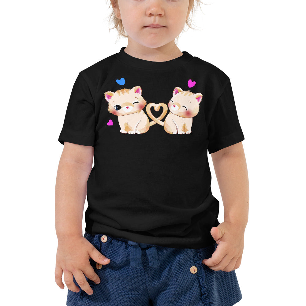 Cute Kitten Cats in Love, T-shirts, No. 0206