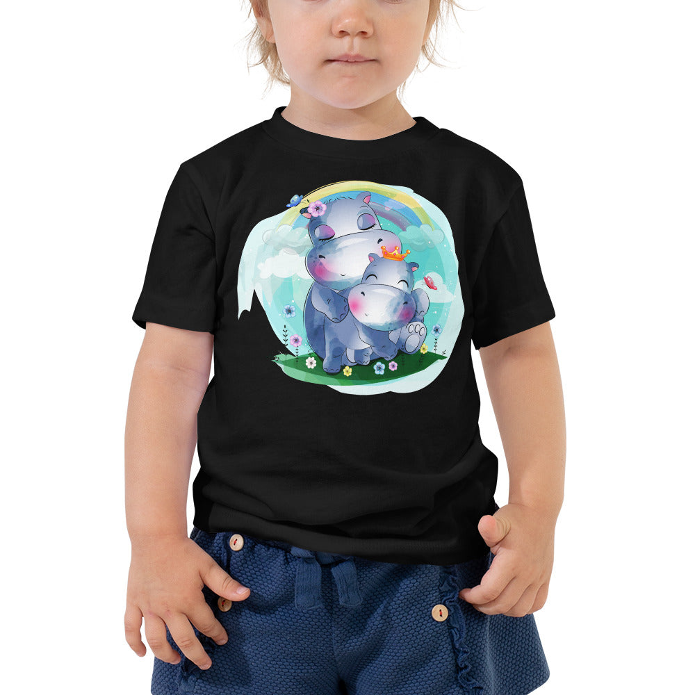 Cute Hippo Mom and Baby, T-shirts, No. 0073