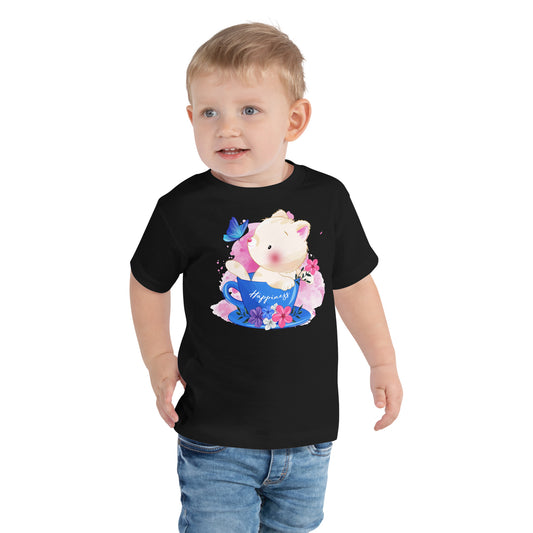 Cute Kitty Cat Playing with Butterfly T-shirt, No. 0321