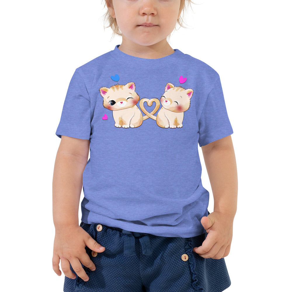 Cute Kitten Cats in Love, T-shirts, No. 0206