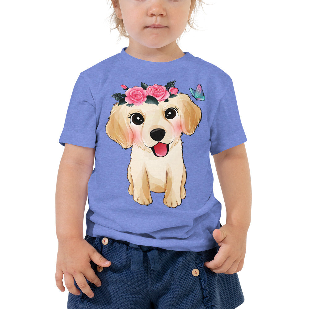 Cute Little Golden Retriever Dog, T-shirts, No. 0359