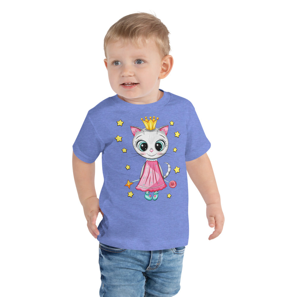 Cute Little Cat with Golden Crown, T-shirts, No. 0214