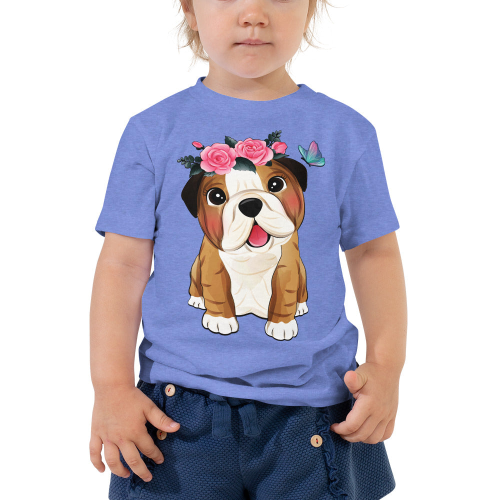 Cute Little Bulldog Dog, T-shirts, No. 0352