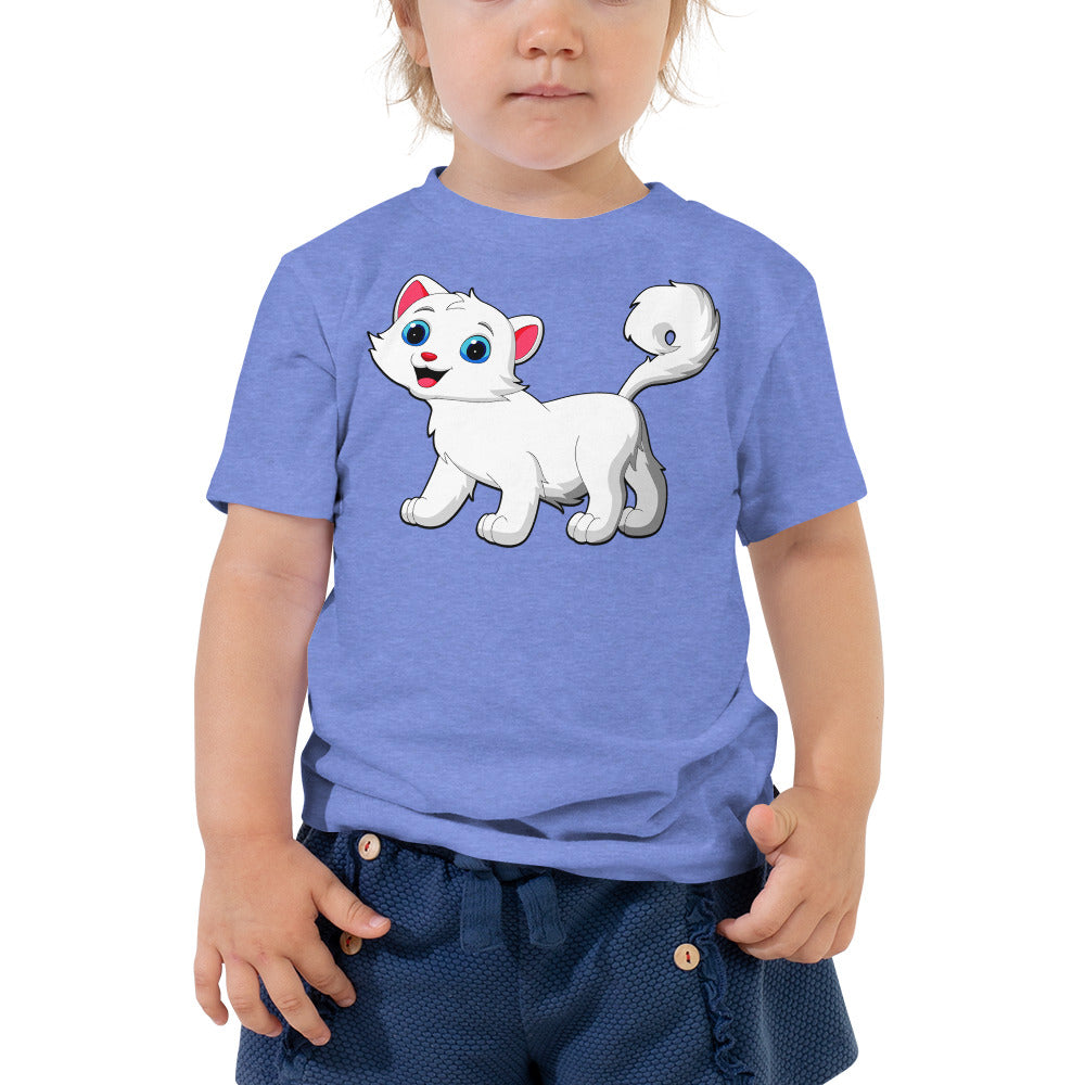 Cool White Cat T-shirt, No. 0135