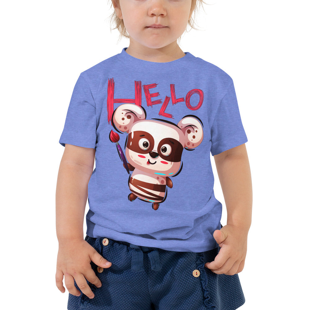 Cute Artist Panda T-shirt, No. 0266