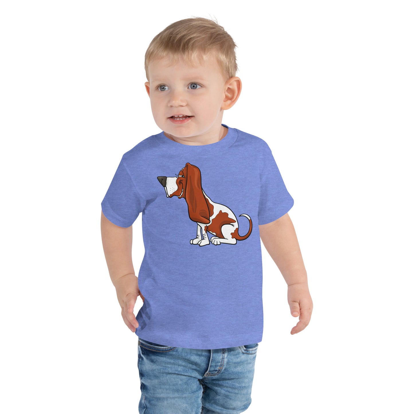 Cute Basset Hound Dog T-shirt, No. 0150