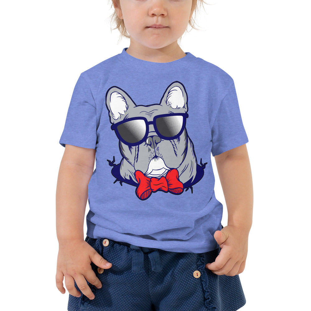 Cool French Bulldog Dog with Glasses T-shirt, No. 0579