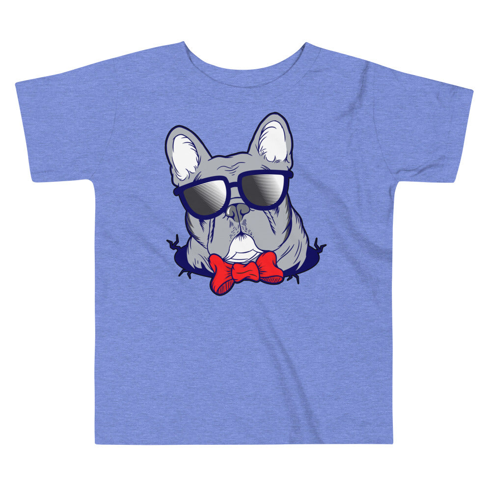 Cool French Bulldog Dog with Glasses T-shirt, No. 0579