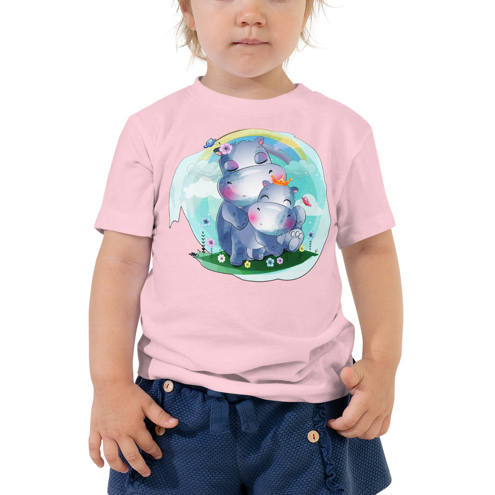 Cute Hippo Mom and Baby, T-shirts, No. 0073