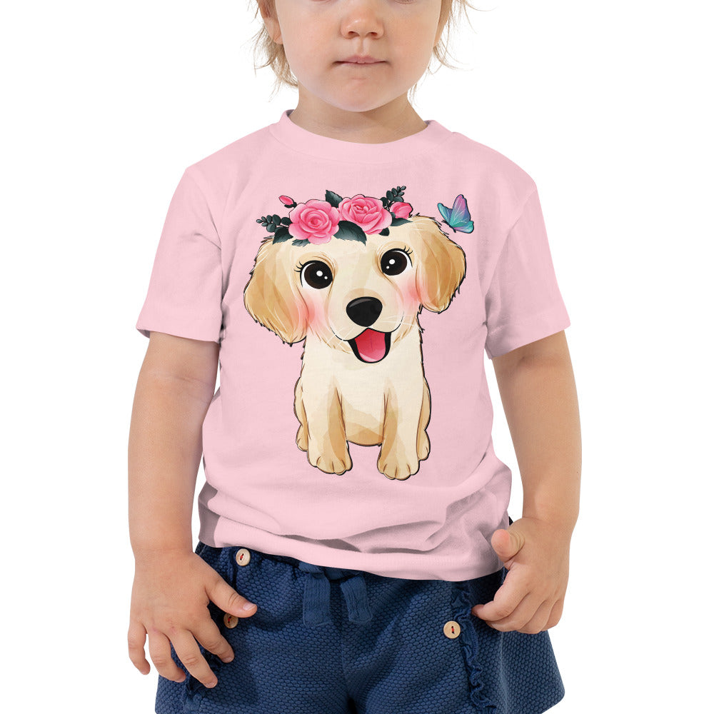 Cute Little Golden Retriever Dog, T-shirts, No. 0359