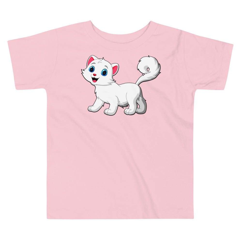 Cool White Cat T-shirt, No. 0135