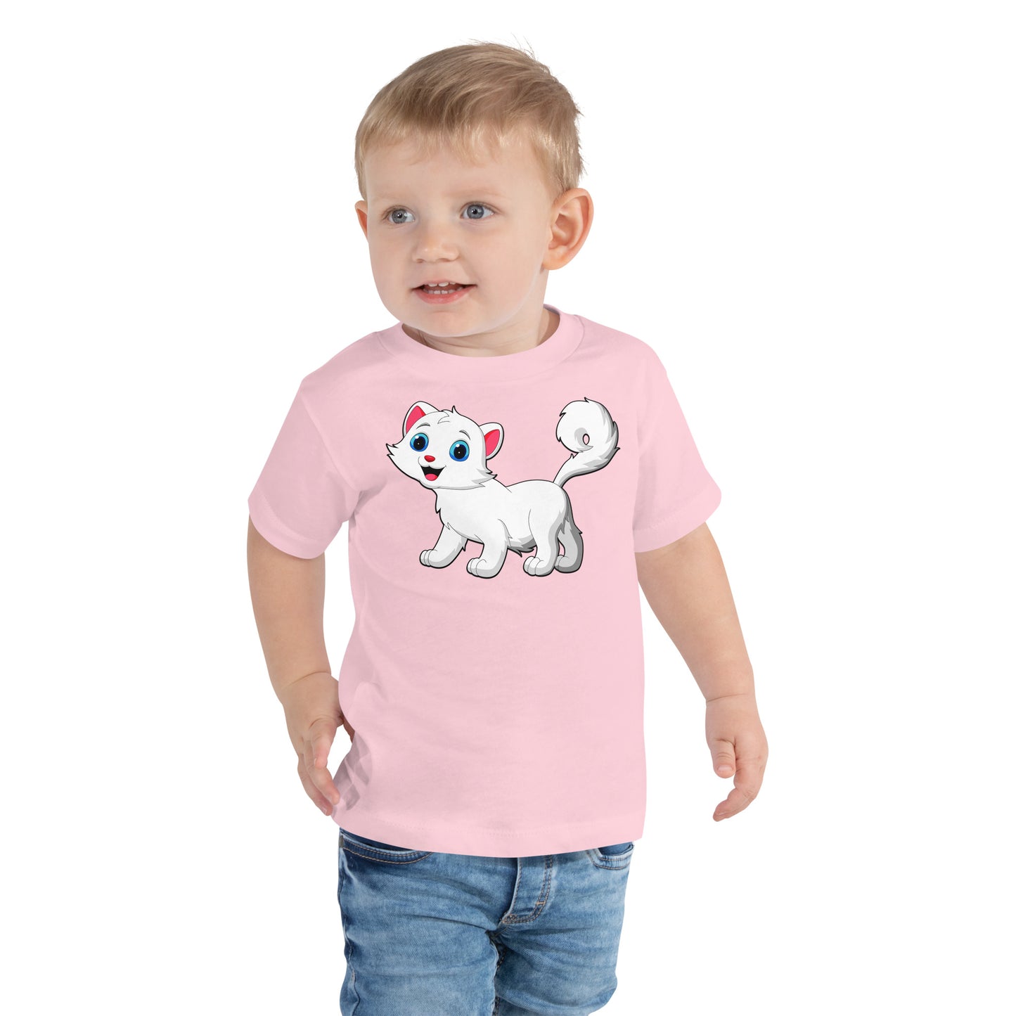 Cool White Cat T-shirt, No. 0135