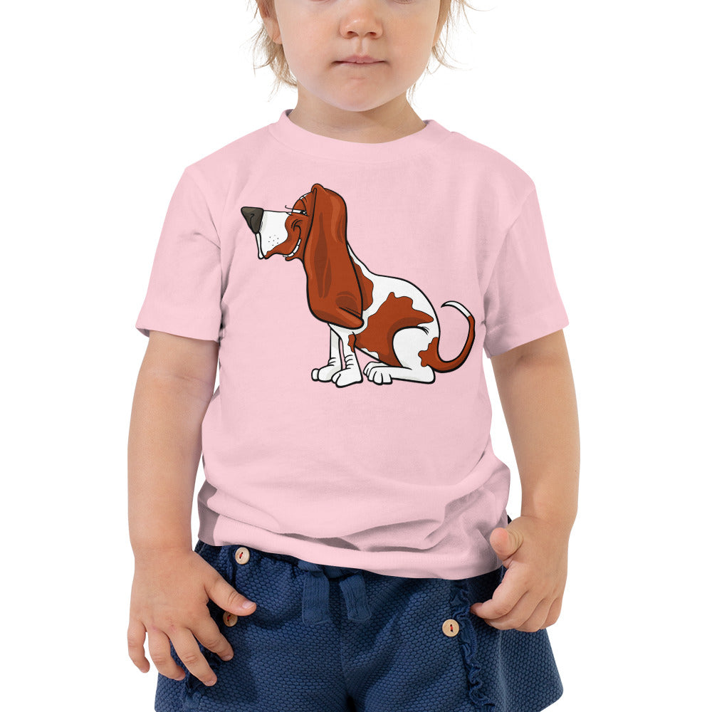 Cute Basset Hound Dog T-shirt, No. 0150