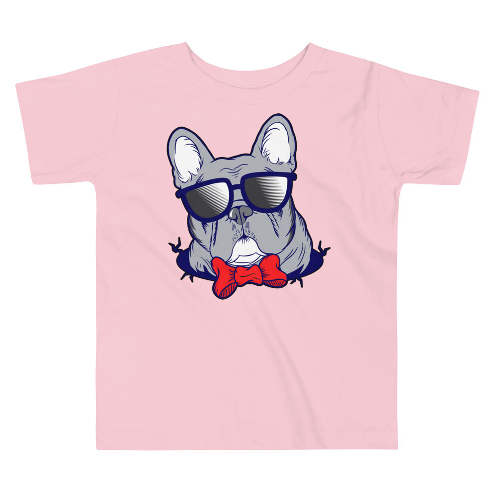 Cool French Bulldog Dog with Glasses T-shirt, No. 0579