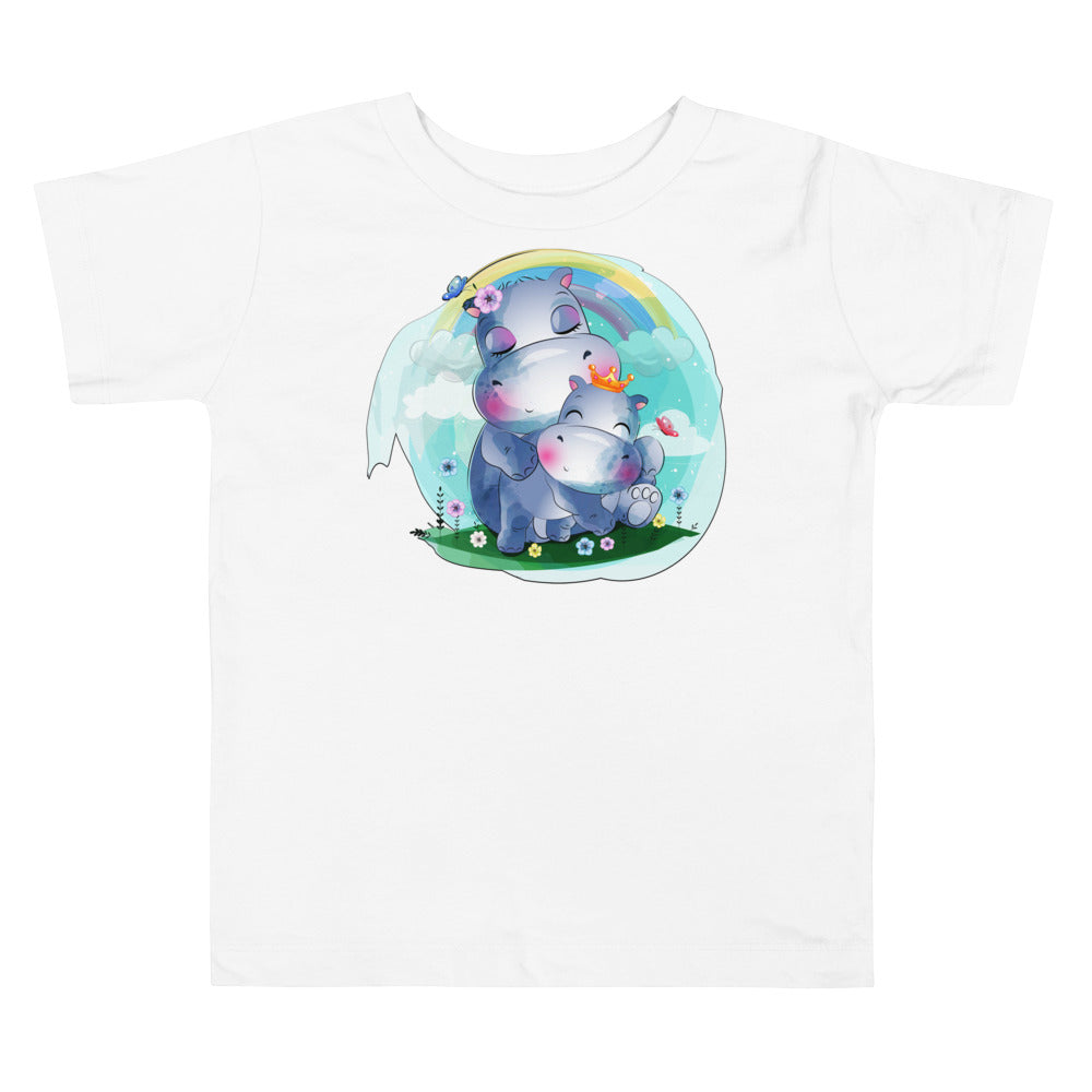 Cute Hippo Mom and Baby, T-shirts, No. 0073