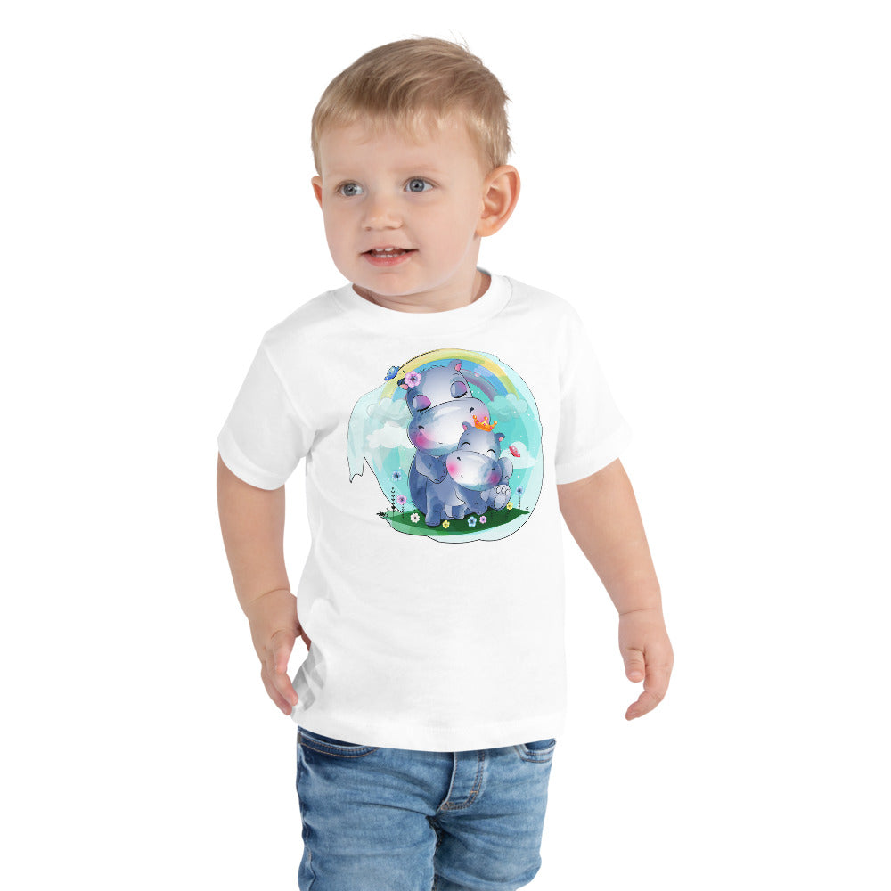 Cute Hippo Mom and Baby, T-shirts, No. 0073
