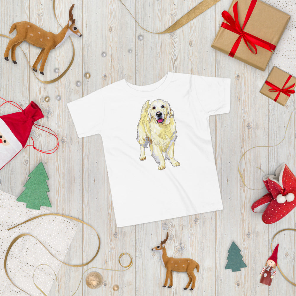 Cute Golden Retriever Dog, T-shirts, No. 0595