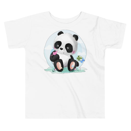 Cute Panda with Butterflies, T-shirts,, No. 0069