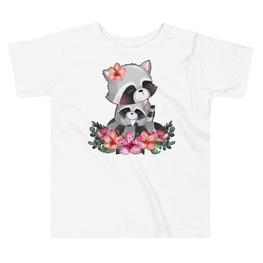 Cute Mom and Baby Raccoon, T-shirts, No. 0068