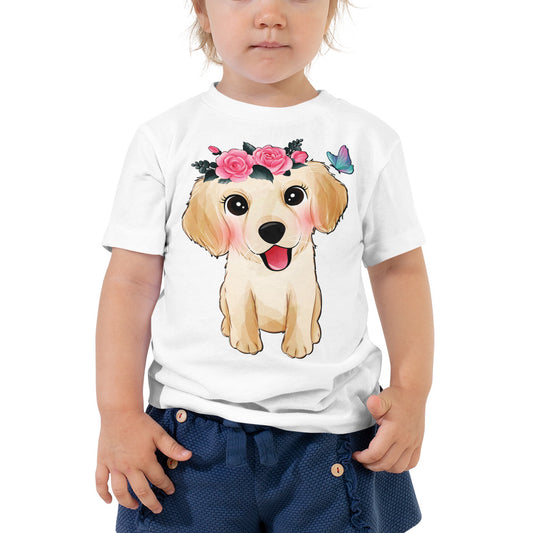 Cute Little Golden Retriever Dog, T-shirts, No. 0359