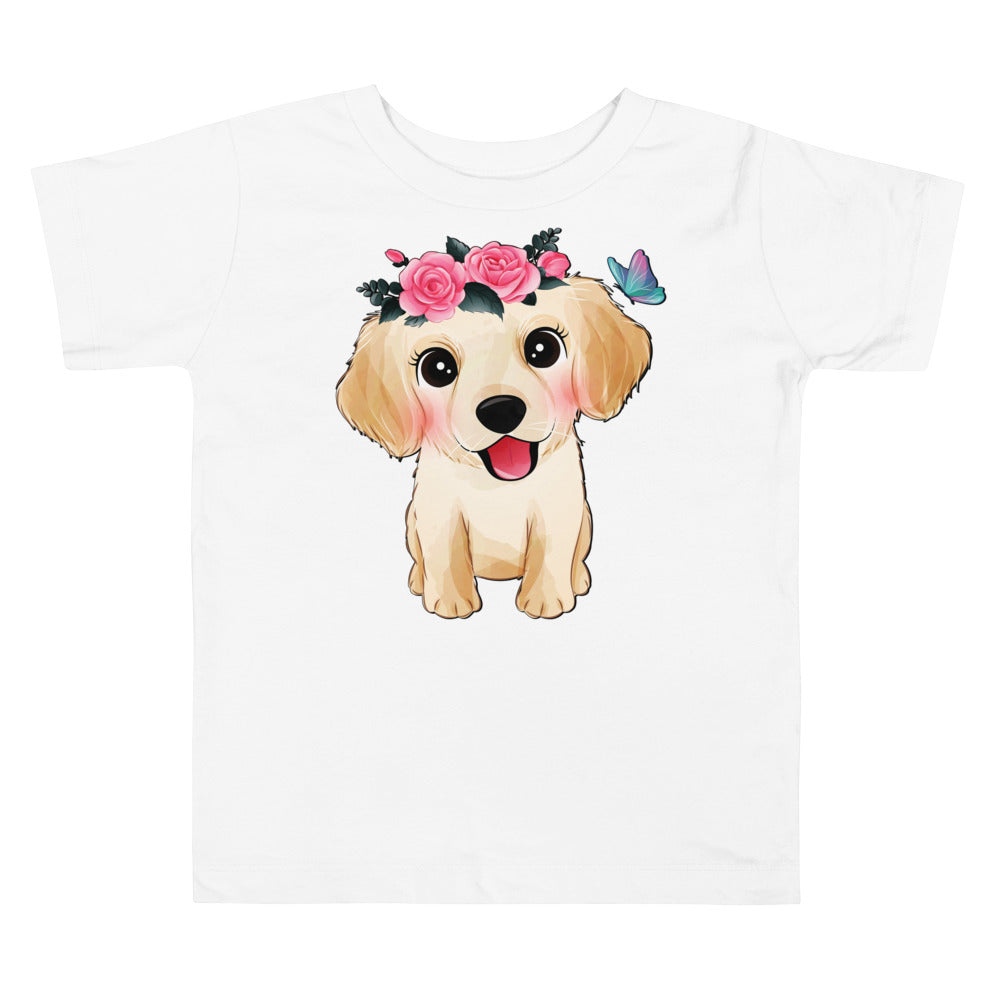 Cute Little Golden Retriever Dog, T-shirts, No. 0359