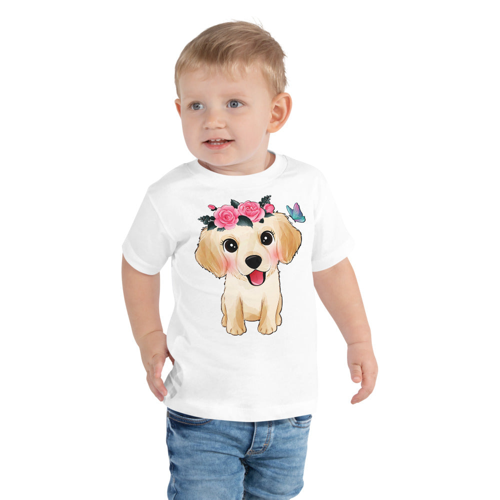 Cute Little Golden Retriever Dog, T-shirts, No. 0359