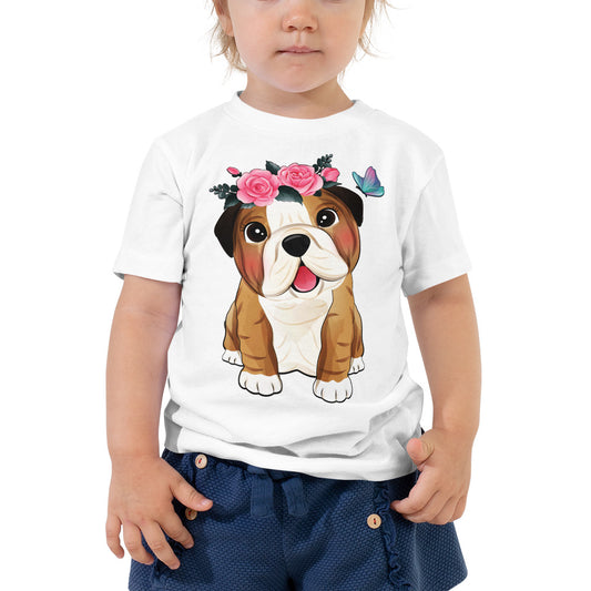 Cute Little Bulldog Dog, T-shirts, No. 0352