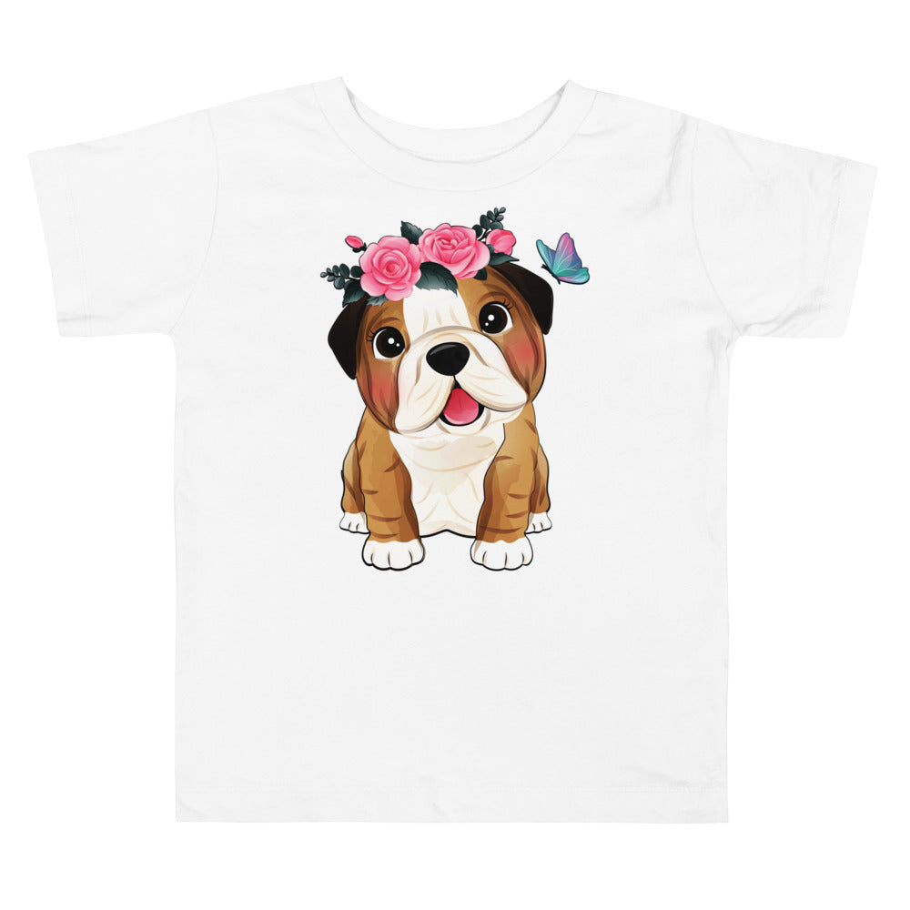 Cute Little Bulldog Dog, T-shirts, No. 0352