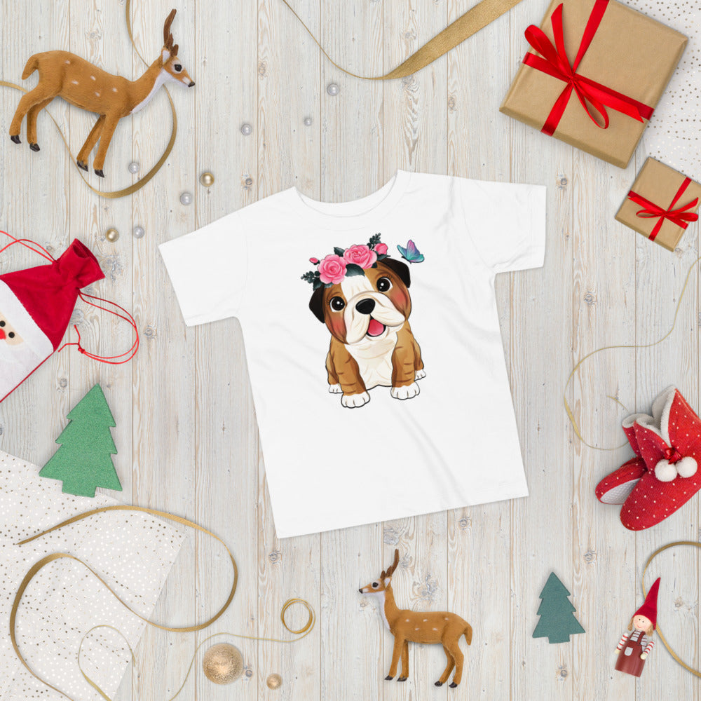 Cute Little Bulldog Dog, T-shirts, No. 0352