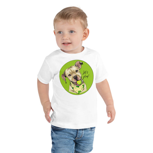 Funny American Pit Bull Terrier Dog with Tennis Ball, T-shirts, No. 0558