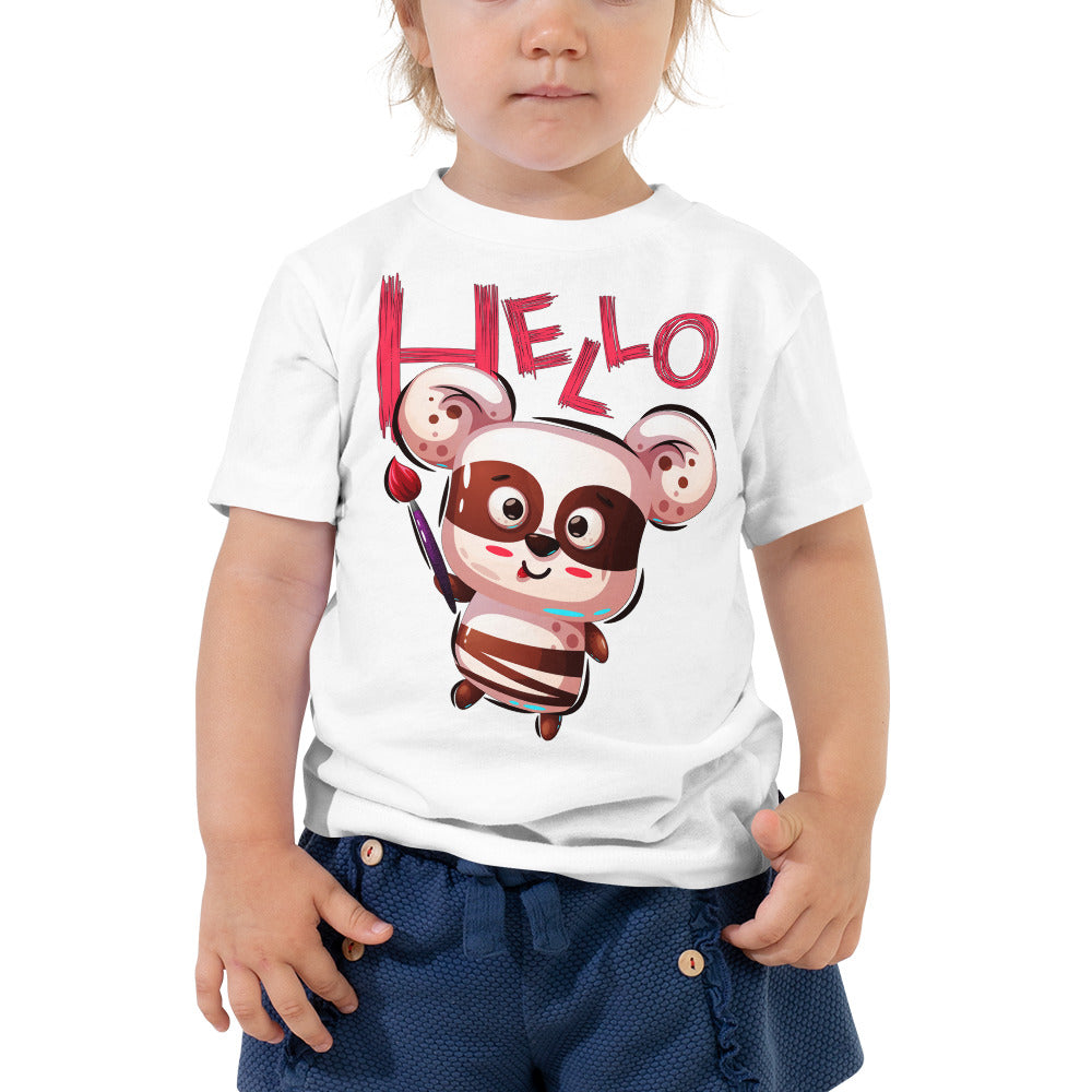 Cute Artist Panda T-shirt, No. 0266