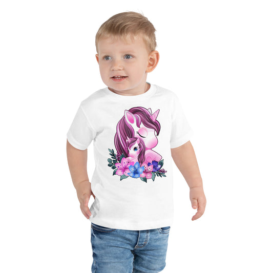 Cute Unicorn Mom and Baby T-shirt, No. 0088
