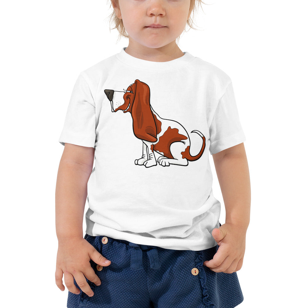 Cute Basset Hound Dog T-shirt, No. 0150