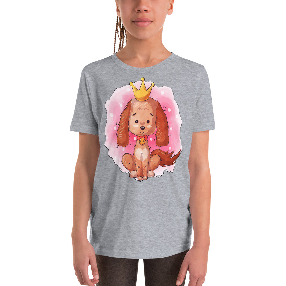 Funny Puppy Dog Wearing Crown, T-shirts, No. 0442