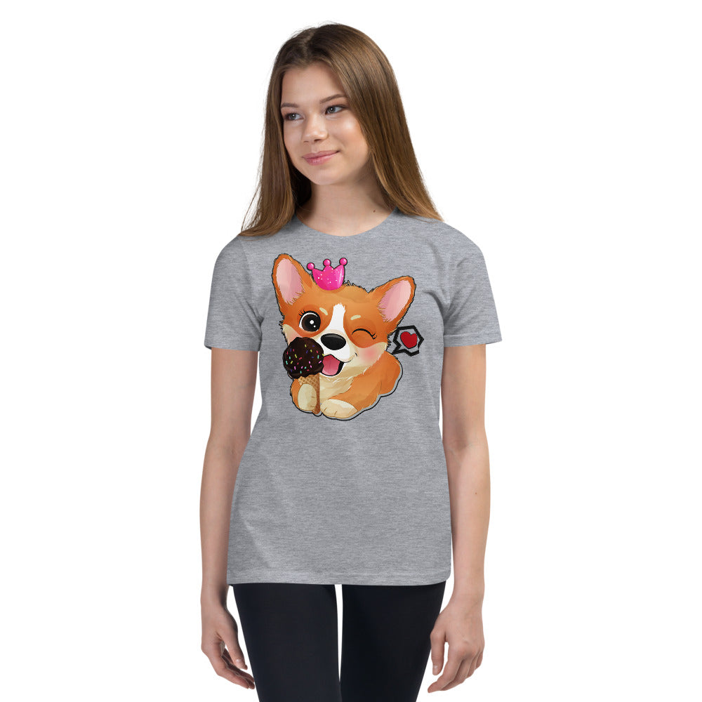 Funny Puppy Dog Eating Ice Cream, T-shirts, No. 0441