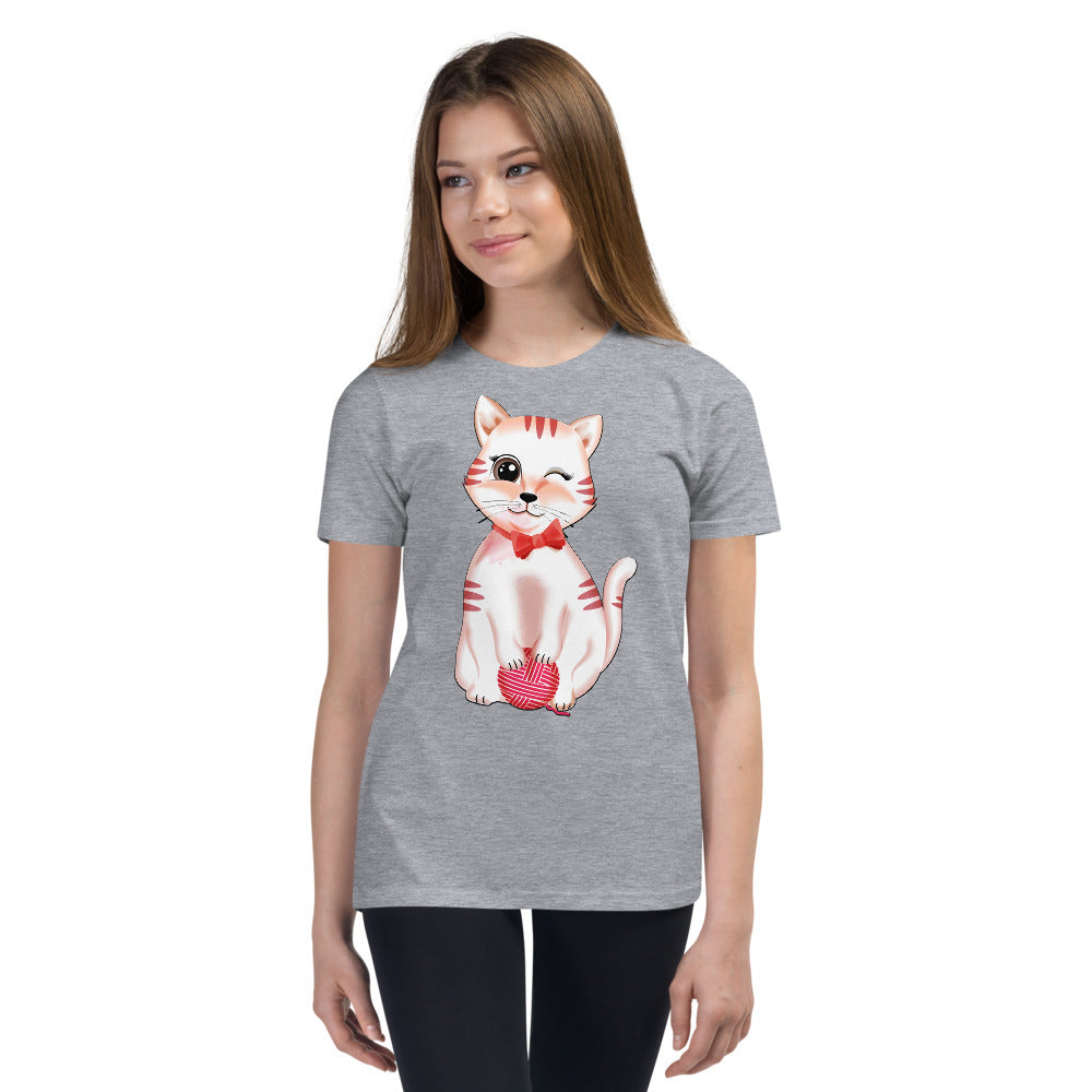 Funny Cat with Yarn Ball, T-shirts, No. 0503