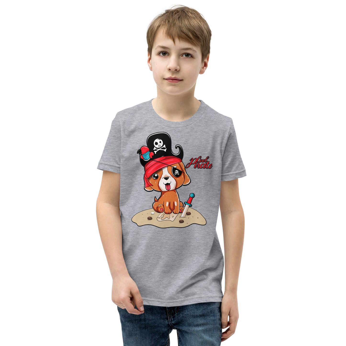 Cute Pirate Dog Puppy T-shirt, No. 0368