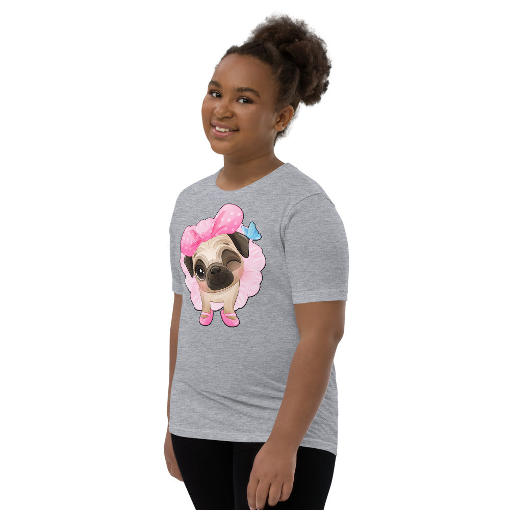 Funny Pug Puppy Dog Ballerina, T-shirts, No. 0440