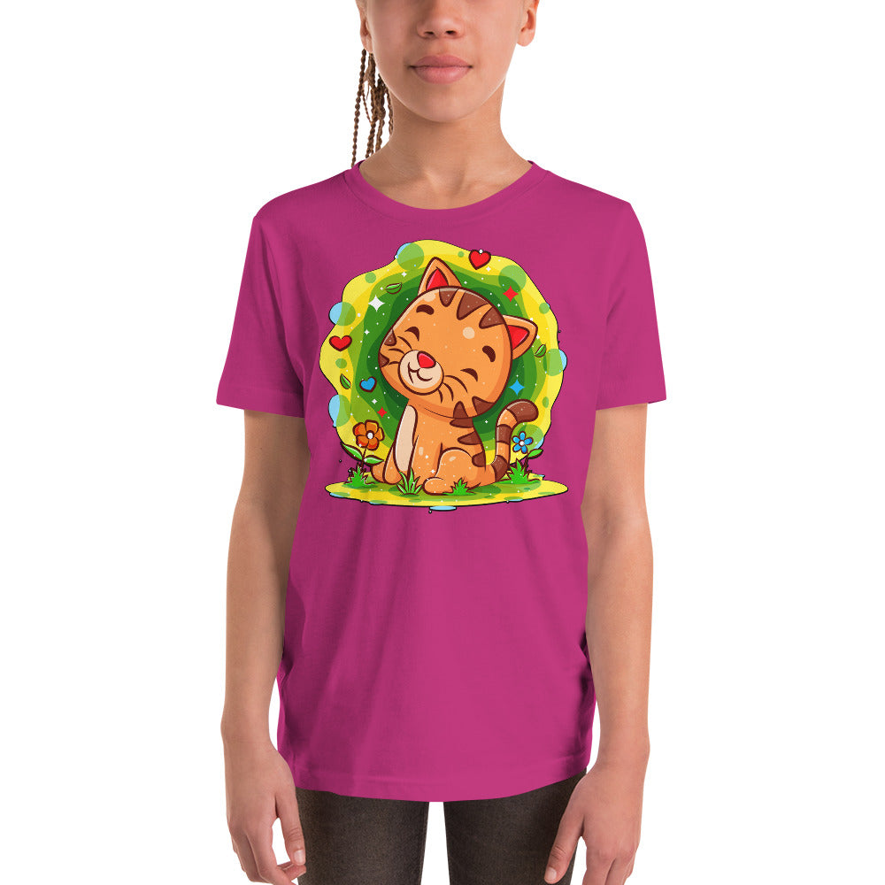 Happy Baby Cat in the Garden, T-shirts, No. 0529