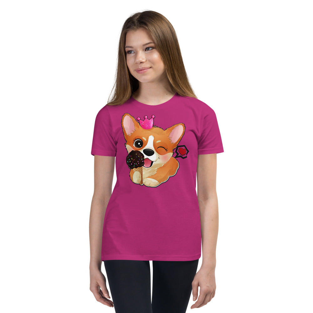 Funny Puppy Dog Eating Ice Cream, T-shirts, No. 0441