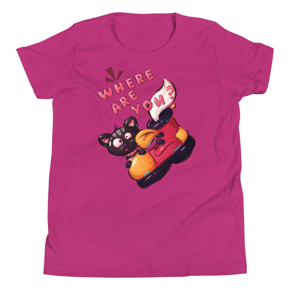 Funny Kitty Cat Playing, T-shirts, No. 0424
