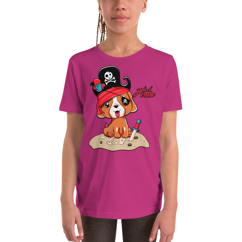 Cute Pirate Dog Puppy T-shirt, No. 0368