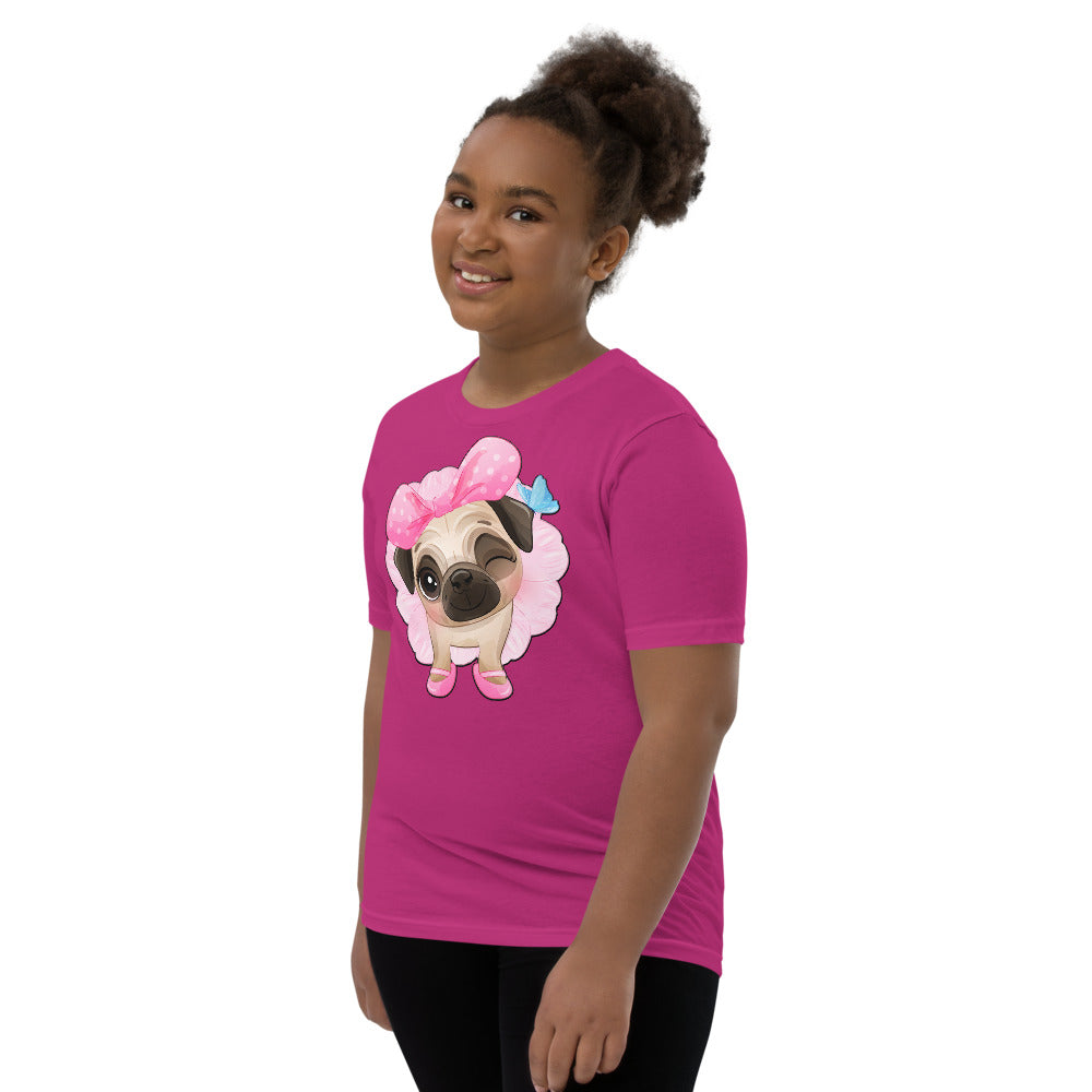 Funny Pug Puppy Dog Ballerina, T-shirts, No. 0440